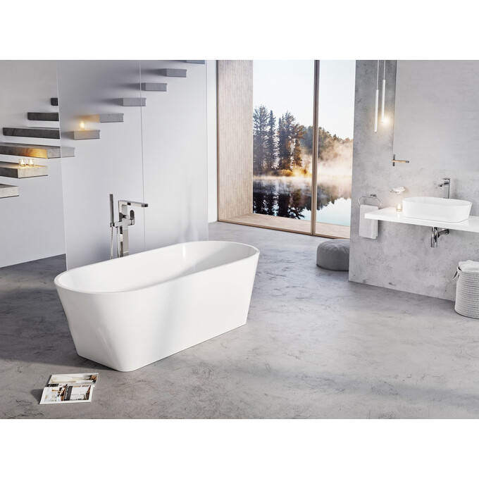 Акриловая ванна Ravak Solo XC00100025 (178x80 см, отдельностоящая, с ножками и сифоном), фото 