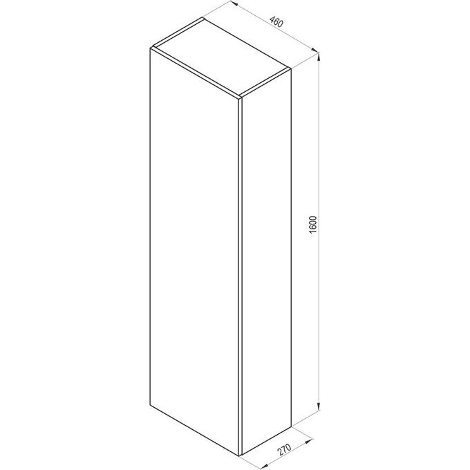 Пенал в ванную Ravak Formy SB 460 X000001261 (46 см, дуб, подвесной), Доступные размеры: 46 x 160, Цвет производителя: дуб, фото 4