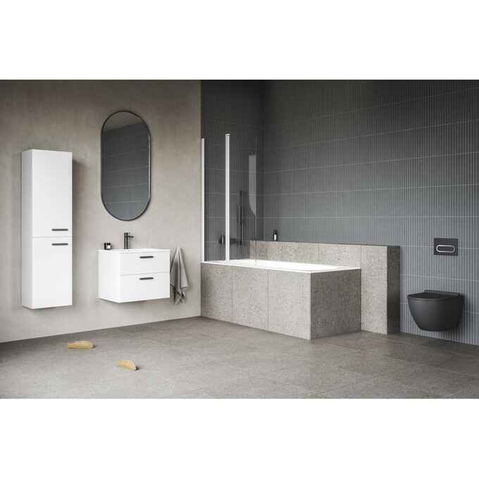 Пенал в ванную Ravak Chrome II SB 390 L X000001748 (39 см, белый/черный, левый, подвесной), Доступные размеры: 39 x 150 L, Цвет производителя: белый, черный, фото 3