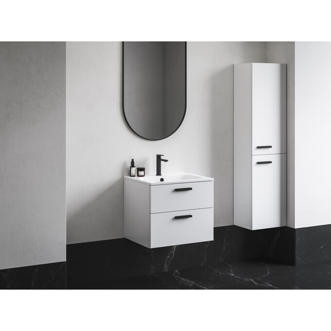 Пенал в ванную Ravak Chrome II SB 390 R X000001749 (39 см, белый/черный, правый, подвесной), Доступные размеры: 39 x 150 R, Цвет производителя: белый, черный, фото 2