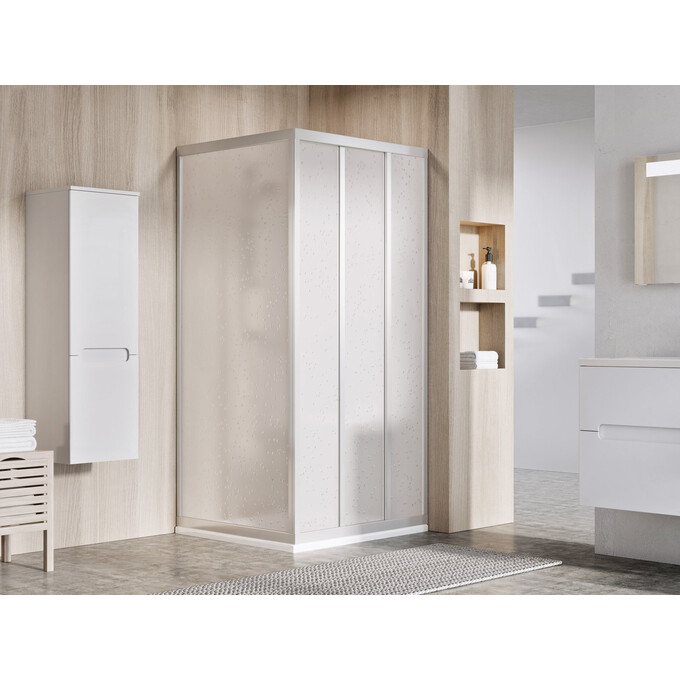 Душова кабіна Ravak Supernova ASDP3-120+APSS-80 (00VG0UR211SET120APSS80, 120x80 см, скло матове рифлене, профіль сатин), Доступні розміри: 120 x 80, Колір виробника: матове рифлене скло, обробка сатин, фото 