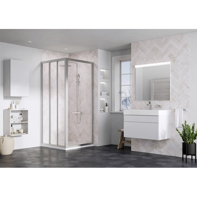 Душова кабіна Ravak Supernova ASDP3-120+APSS-90 (00VG0UR2Z1SET120APSS90, 120x90 см, скло прозоре, профіль сатин), Доступні розміри: 120 x 90, Колір виробника: прозоре скло, обробка сатин, фото , изображение 2