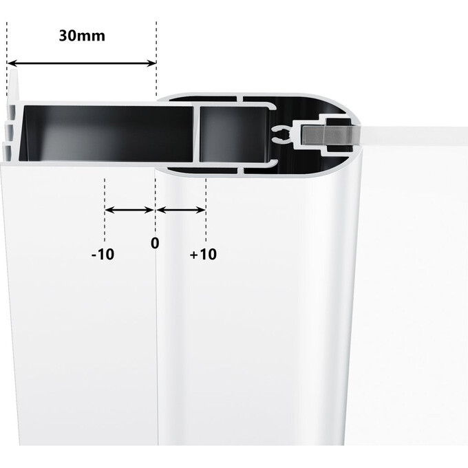 Душевая кабина Ravak Chrome CRV1-80+CPS-100 (1QV40101Z1SET80CPS100, 80x100 см, стекло прозрачное, профиль белый), Доступные размеры: 80 x 100, Цвет производителя: прозрачное стекло, отделка белая, фото 6