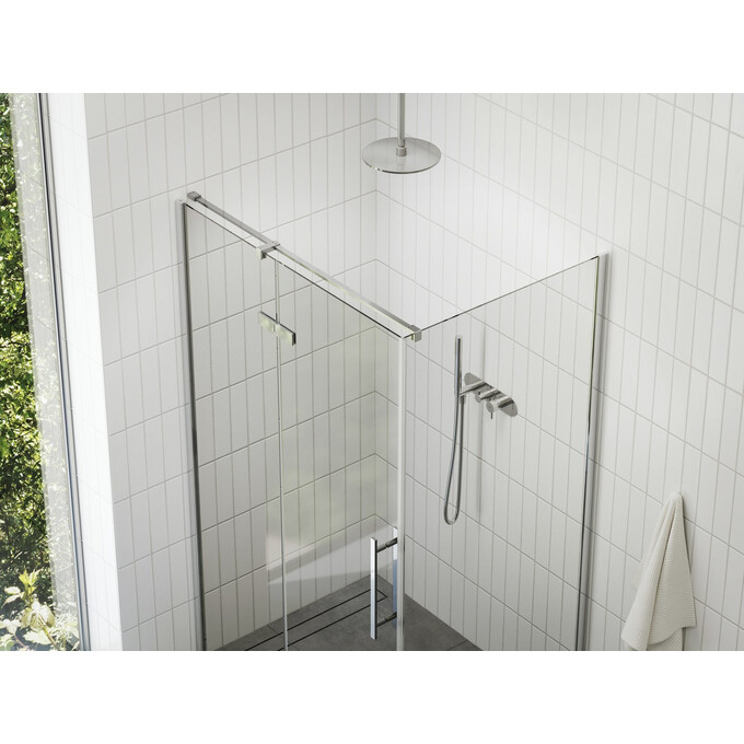 Душевая кабина Ravak Cool! COSD2-110+COPS-90 (X0VVDCA00Z1SET110COPS90, 110х90 см, стекло прозрачное, профиль хром), Доступные размеры: 110 x 90, Цвет производителя: прозрачное стекло, отделка хром, фото 2