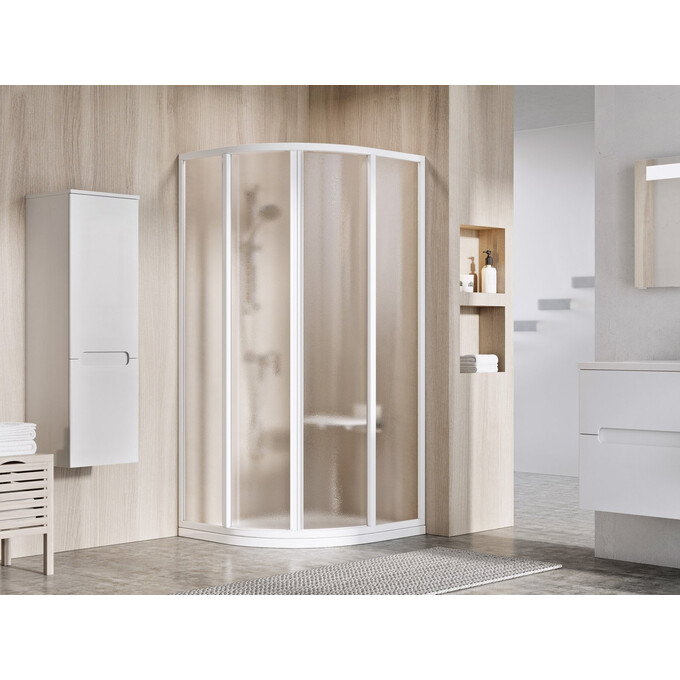 Душевая кабина Ravak Supernova SKCP4-90 (3117O102ZG, 90x90 см, стекло матовое, профиль белый), Доступные размеры: 90 x 90, Цвет производителя: матовое стекло, отделка белая, фото 