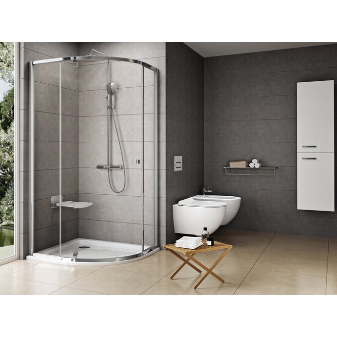 Душевая кабина Ravak Pivot PSKK3-80 (37644C00Z1, 80x80 см, стекло прозрачное, профиль хром), Доступные размеры: 80 x 80, Цвет производителя: прозрачное стекло, отделка хром, фото 