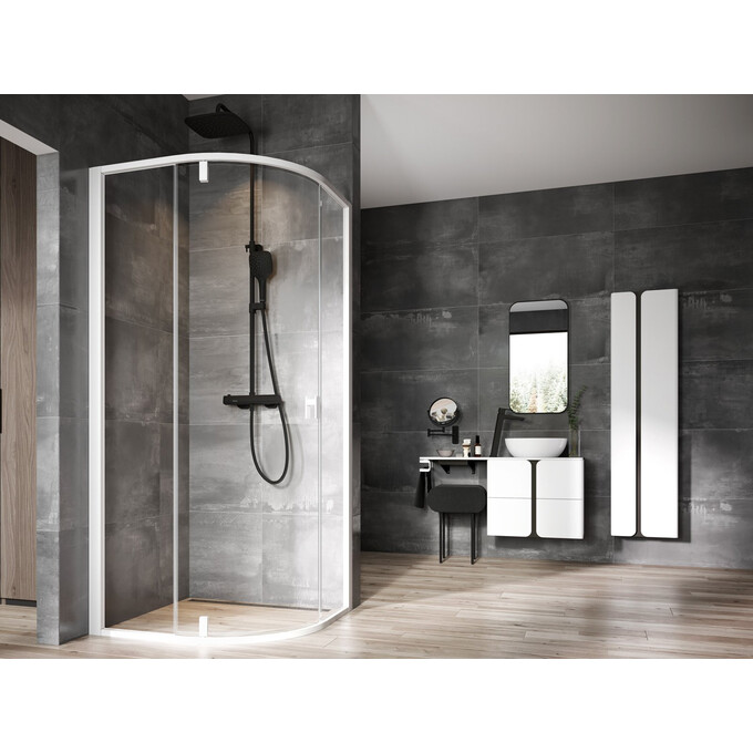 Душова кабіна Ravak Nexty NSKK3-100 (3O6AAE01Z1, 100x100 см, скло прозоре, профіль білий матовий), Доступні розміри: 100 x 100, Колір виробника: прозоре скло, обробка біла матова, фото 