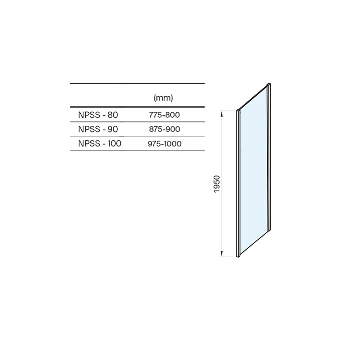 Неподвижная часть душевой кабины Ravak Nexty NPSS-90 (90O70C00Z1, 90 см, стекло прозрачное, профиль хром), Доступные размеры: 90, Цвет производителя: прозрачное стекло, отделка хром, фото 5