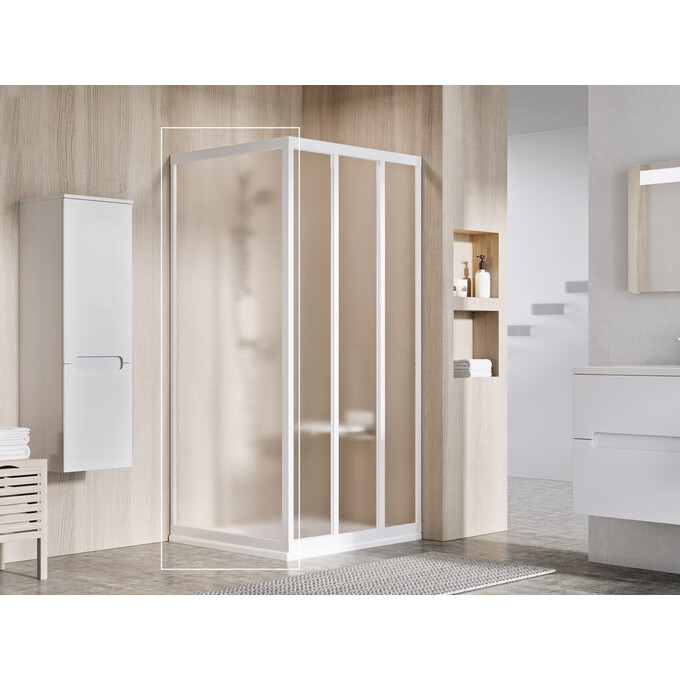 Нерухома частина душової кабіни Ravak Supernova APSS-80 (940401R2ZG, 80 см, скло матове, профіль білий), Доступні розміри: 80, Колір виробника: матове скло, обробка біла, фото 