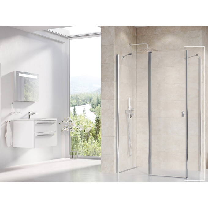 Нерухома частина душової кабіни Ravak Chrome CPS-90 (9QV70C00Z1, 90 см, скло прозоре, профіль хром), Доступні розміри: 90, Колір виробника: прозоре скло, обробка хром, фото 