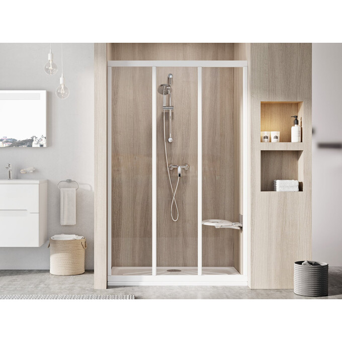 Душевые двери Ravak Supernova ASDP3-100 (00VA01R2Z1, 100 см, стекло прозрачное, профиль белый), Доступные размеры: 100, Цвет производителя: прозрачное стекло, отделка белая, фото 