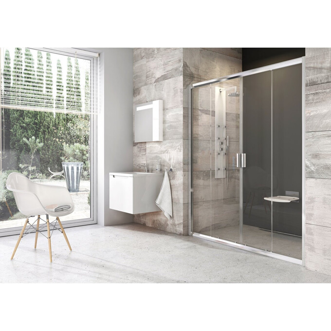 Душевые двери Ravak Blix BLDP4-160 (0YVS0C00Z1, 160 см, стекло прозрачное, профиль хром), Доступные размеры: 160, Цвет производителя: прозрачное стекло, отделка хром, фото 7