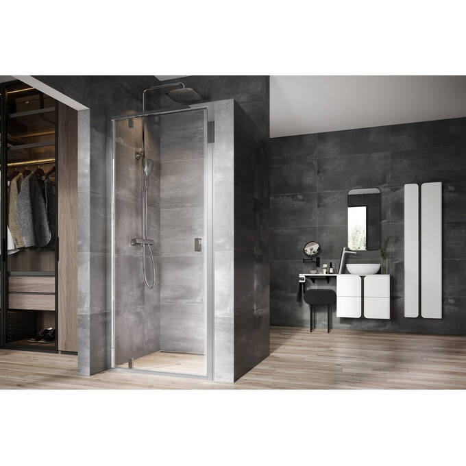 Душевые двери Ravak Nexty NDOP1-90 (03O70C00Z1, 90 см, стекло прозрачное, профиль хром), Доступные размеры: 90, Цвет производителя: прозрачное стекло, отделка хром, фото 