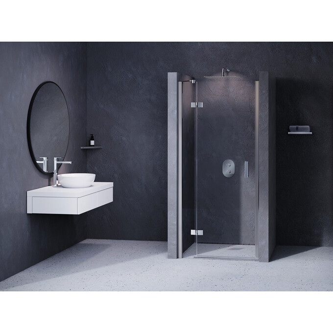 Душевые двери Ravak SmartLine SMSD2-100 (A) L (0SLAAA00Z1, 100 см, стекло прозрачное, профиль хром, левые), Доступные размеры: 100, Расположение проема (входа): справа, фото 