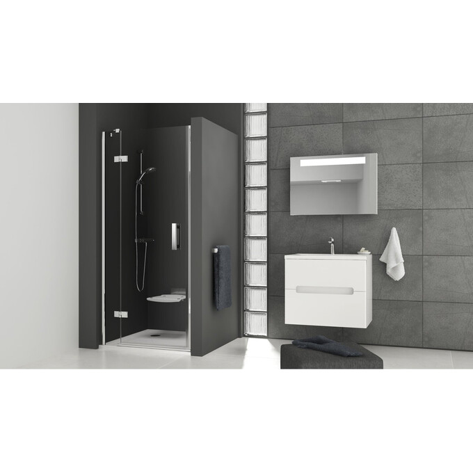 Душевые двери Ravak SmartLine SMSD2-100 (A) L (0SLAAA00Z1, 100 см, стекло прозрачное, профиль хром, левые), Доступные размеры: 100, Расположение проема (входа): справа, фото 2