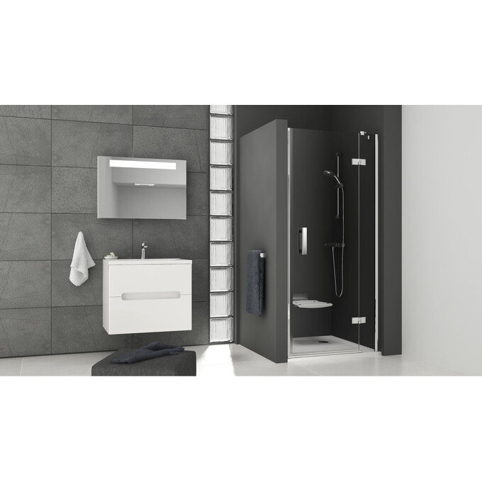 Душевые двери Ravak SmartLine SMSD2-100 (A) R (0SPAAA00Z1, 100 см, стекло прозрачное, профиль хром, правые), Доступные размеры: 100, Расположение проема (входа): слева, фото 2