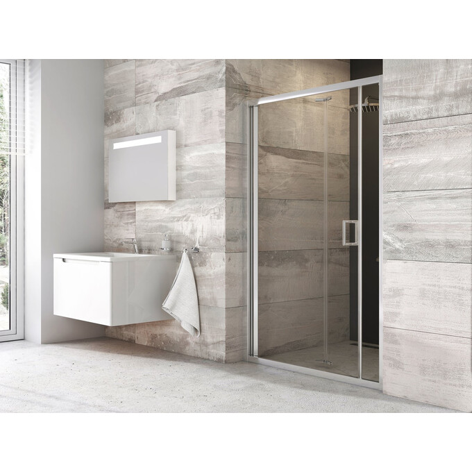 Душевые двери Ravak Blix BLDZ2-90 (X01H70C00Z1, 90 см, стекло прозрачное, профиль хром), фото 