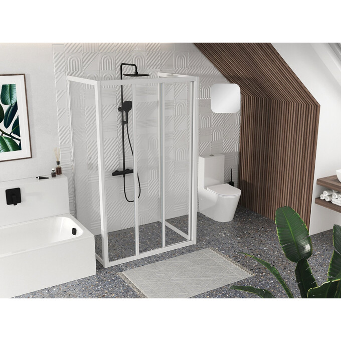 Душова кабіна Ravak Supernova ASDP3-90+APSS-90+APSS-90 (00V70UR2Z1SET902XAPSS90, 90x90 см, скло прозоре, профіль сатин), Доступні розміри: 90 x 90, Колір виробника: прозоре скло, обробка сатин, фото 