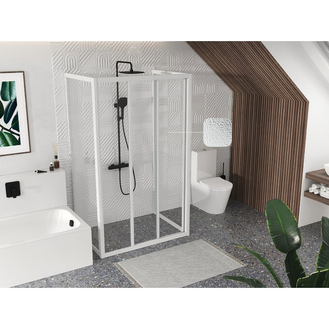 Душова кабіна Ravak Supernova ASDP3-110+APSS-80+APSS-80 (00VD01R2ZGSET1102XAPSS80, 110x80 см, скло матове, профіль білий), Доступні розміри: 110 x 80, Колір виробника: матове скло, обробка біла, фото 