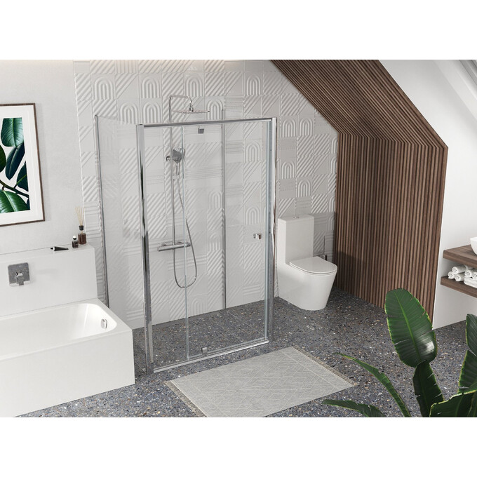 Душова кабіна Ravak Pivot PDOP2-100+PPS-100+PPS-100 (03GA0C00Z1SET1002XPPS100, 100х100 см, скло прозоре, профіль хром), Доступні розміри: 100 x 100, Колір виробника: прозоре скло, обробка хром, фото 