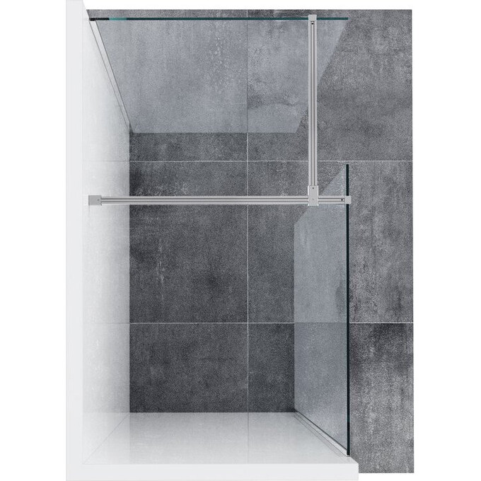 Душевая стенка Ravak Walk-In Double Wall Set 80+100 + W SET Uni T (GW9W40C0SZ1SET80100, 80х100 см, стекло прозрачное, держатель хром), Доступные размеры: 80 x 100, Цвет производителя: прозрачное стекло, отделка хром, фото 4