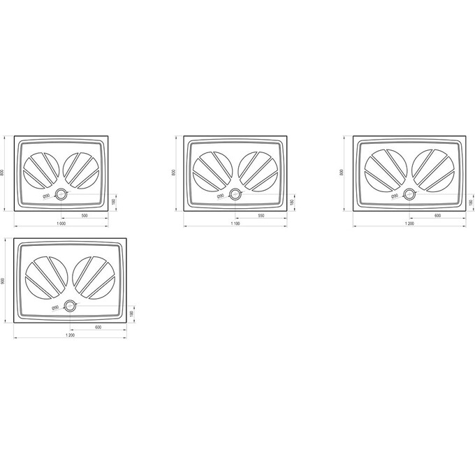 Душевой поддон Ravak Gigant Pro XA03D401010 (110x80 см), Доступные размеры: 110 x 80, фото 6