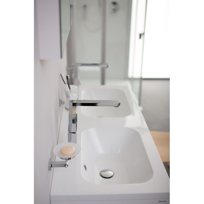 Умывальник Ravak Chrome 1200 XJG01112000 (120x49 см, белый глянцевый, с двумя чашами), фото 3