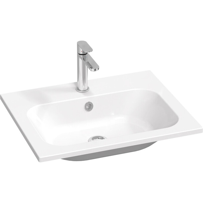 Умывальник Ravak Chrome 600 Slim XJG01160001 (60x49 см, белый), Доступные размеры: 60 x 49, Цвет производителя: белый глянец, фото 