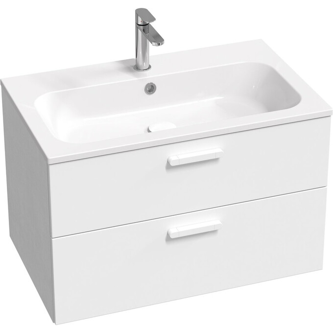 Умывальник Ravak Chrome 800 Slim XJG01180001 (80x49 см, белый глянцевый), Доступные размеры: 80 x 49, Цвет производителя: белый глянец, фото 6