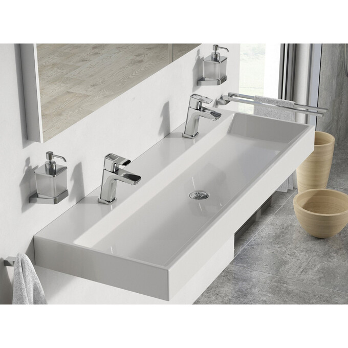 Умивальник Ravak Natural Duo 1200 XJO01212000 (120x45 см, білий глянсовий), Доступні розміри: 120 x 45, Колір виробника: білий глянець, фото , изображение 2