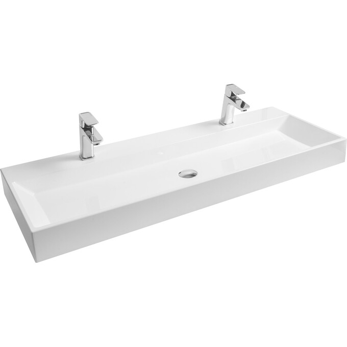 Умивальник Ravak Natural Duo 1200 XJO01212000 (120x45 см, білий глянсовий), Доступні розміри: 120 x 45, Колір виробника: білий глянець, фото 