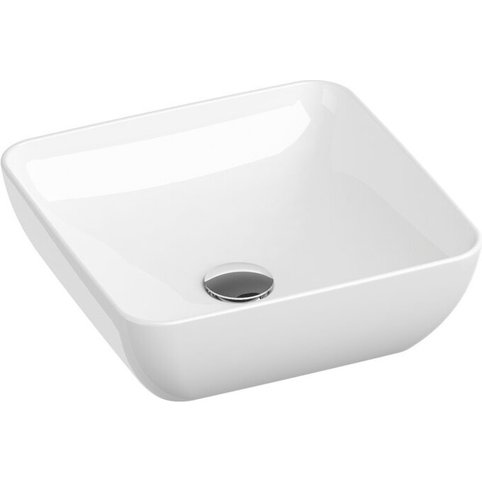 Умывальник Ravak Uni Slim 380 S XJX01138001 (38x38 см, белый глянцевый, чаша), фото 