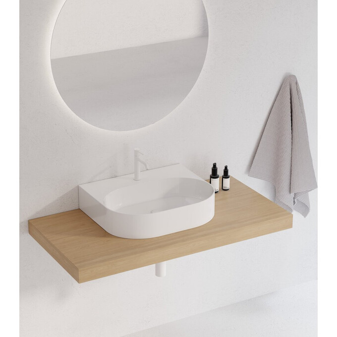 Умывальник Ravak Ceramic 550 O Slim Wall XJX01155004 (55x45 см, белый глянцевый), фото 3