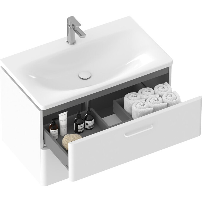 Умывальник Ravak Balance 80 XJX01280000 (80x46 см, белый глянцевый), Доступные размеры: 80 x 46, Цвет производителя: белый глянец, фото 5