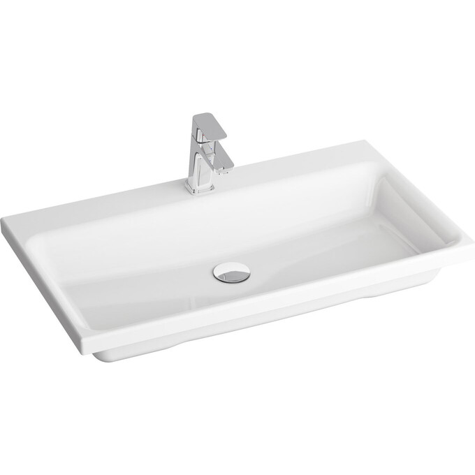 Умывальник Ravak Comfort 800 XJX01280001 (80x46 см, белый глянцевый), Доступные размеры: 80 x 46, Цвет производителя: белый глянец, фото 