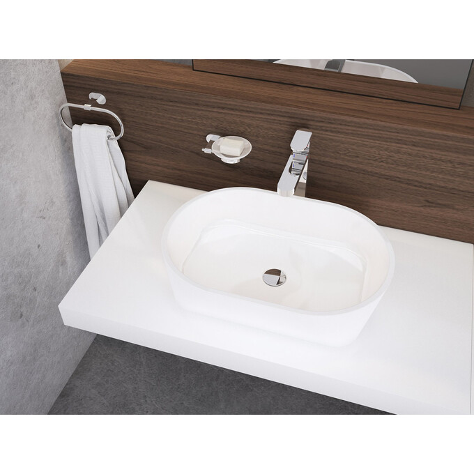 Умивальник Ravak Solo 580 XJX01358000 (58x40 см, білий глянсовий, чаша), фото , изображение 2