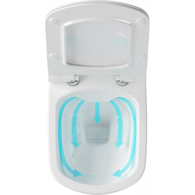 Безобідковий підвісний унітаз Ravak Classic RimOff X01671 (без сидіння), фото , изображение 8