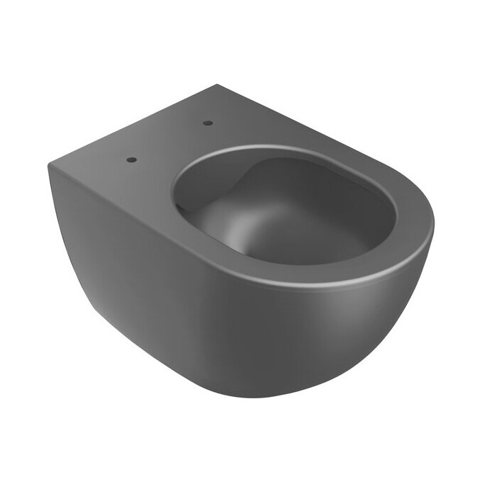 Безободковый подвесной унитаз Ravak Uni Chrome RimOff X01794 (черный матовый, без сиденья), фото 9