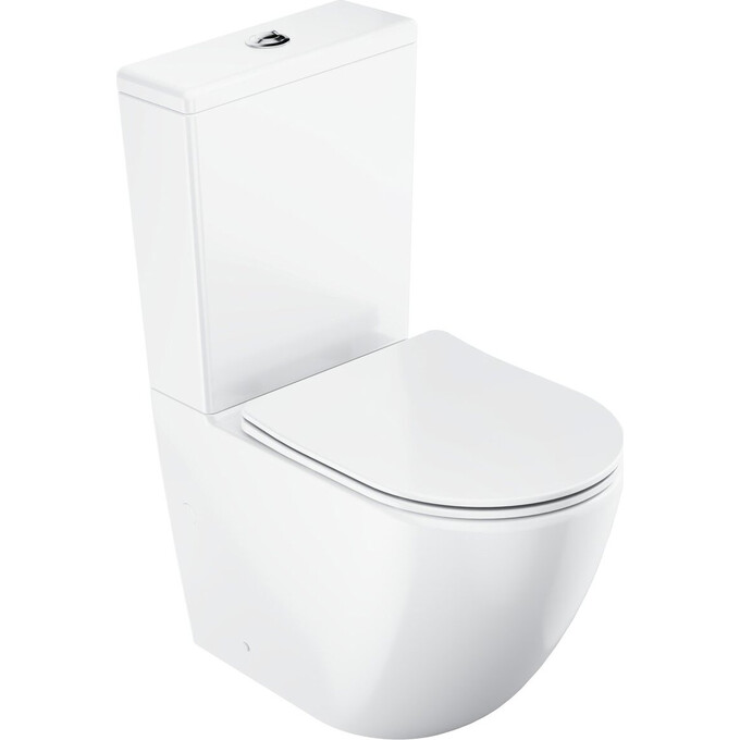 Безободковый унитаз-компакт Ravak Optima Combi RimOff X01870 (с сиденьем), фото 4