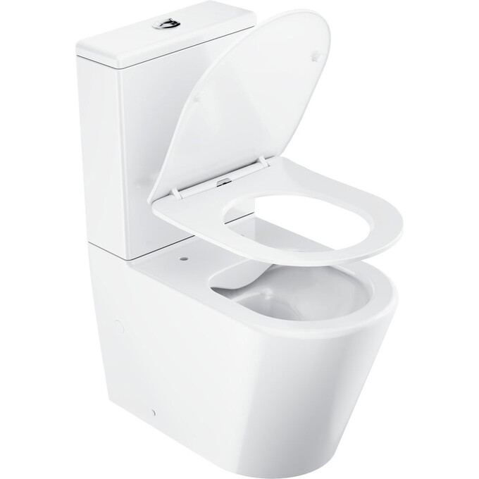 Безободковый унитаз-компакт Ravak Elegant Combi RimOff X01872 (с сиденьем), фото 7