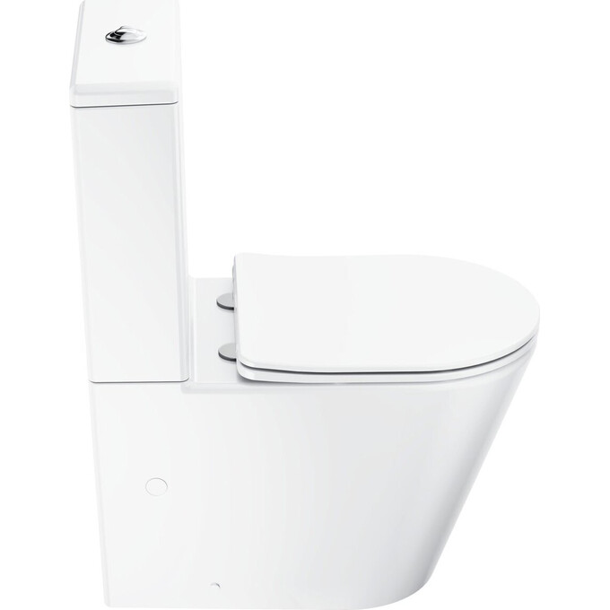 Безободковый унитаз-компакт Ravak Elegant Combi RimOff X01872 (с сиденьем), фото 5