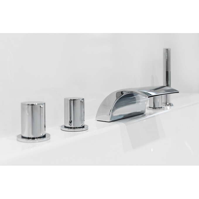 Смеситель на борт ванны Ravak WF 025.00 (X070060, каскадный излив, на пять отверстий), фото 2