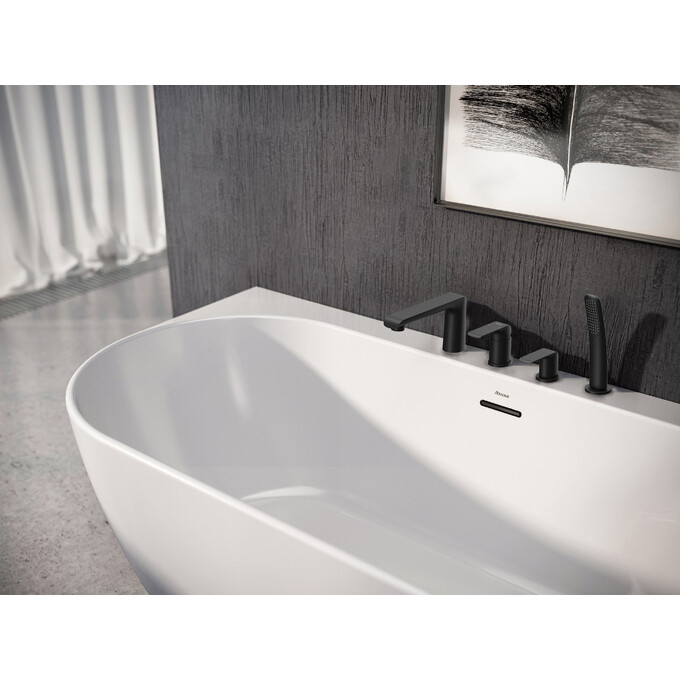 Змішувач на борт ванни Ravak Flat FL 026.20 (X070176, чорний, на чотири отвори), Колір виробника: чорний, фото , изображение 2