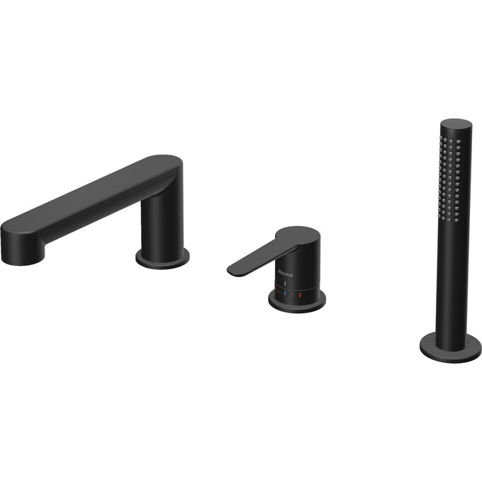 Змішувач на борт ванни Ravak Puri PU 026.20BL (X070186, чорний, на три отвори), Колір виробника: чорний, фото 
