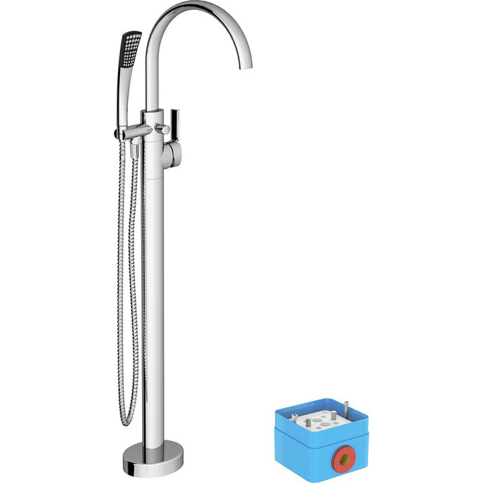 Змішувач для ванни Ravak FM FM 080.00CR.RB07A (X070424, підлоговий), Колір виробника: хром, фото , изображение 4