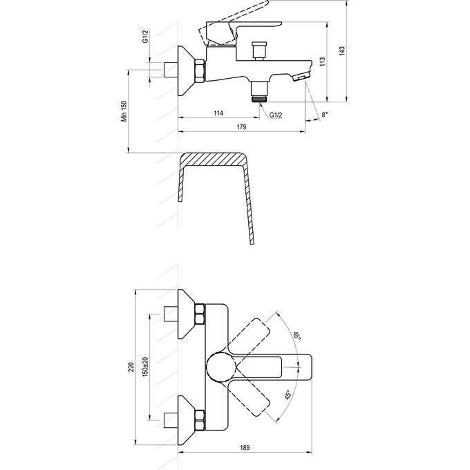 Смеситель для ванны Ravak Solar SL 022.00CR (X070485), Цвет производителя: хром, фото 9