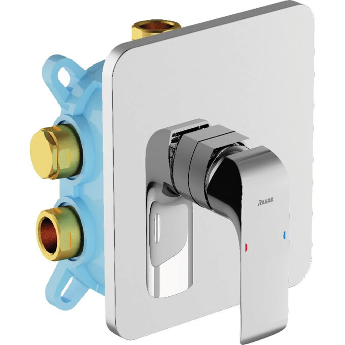 Зовнішня частина змішувача прихованого монтажу для душу Ravak Flat FL 066.00 (X070124), Колір виробника: хром, фото , изображение 2