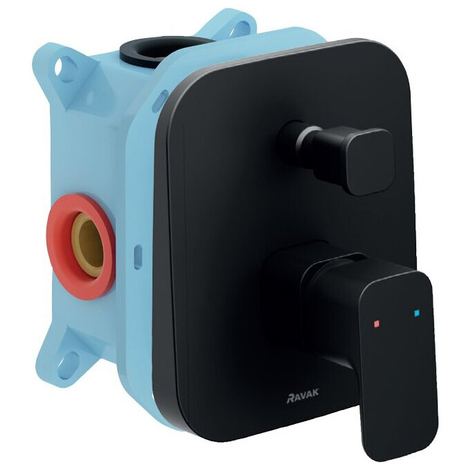 Зовнішня частина змішувача прихованого монтажу для ванни Ravak 10° Free TD F 065.20 (X070158, чорна), Колір виробника: чорний, фото , изображение 4