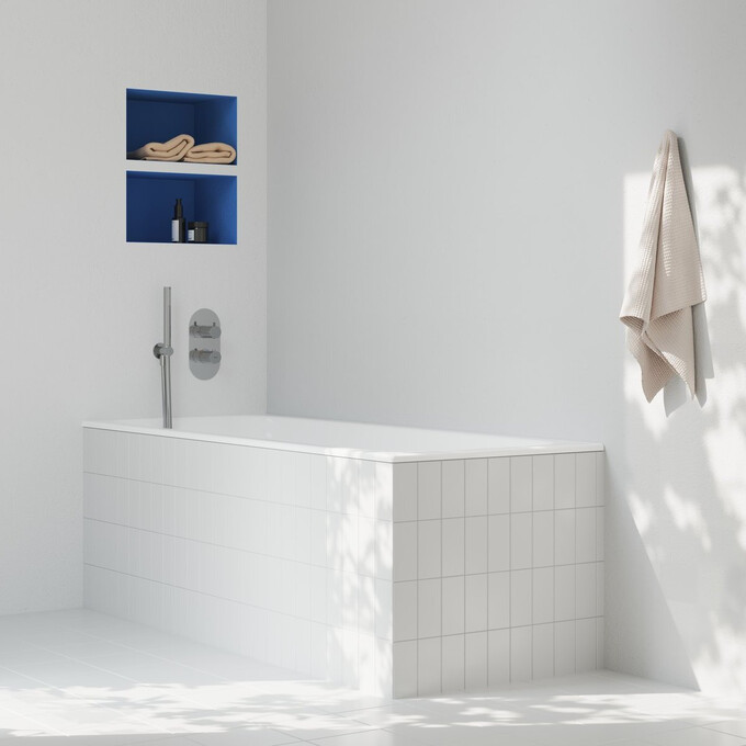 Внешняя часть смесителя скрытого монтажа с термостатом для ванны Ravak Espirit ES 063.00CR.O2.RB07C (X070206), Цвет производителя: хром, фото 3