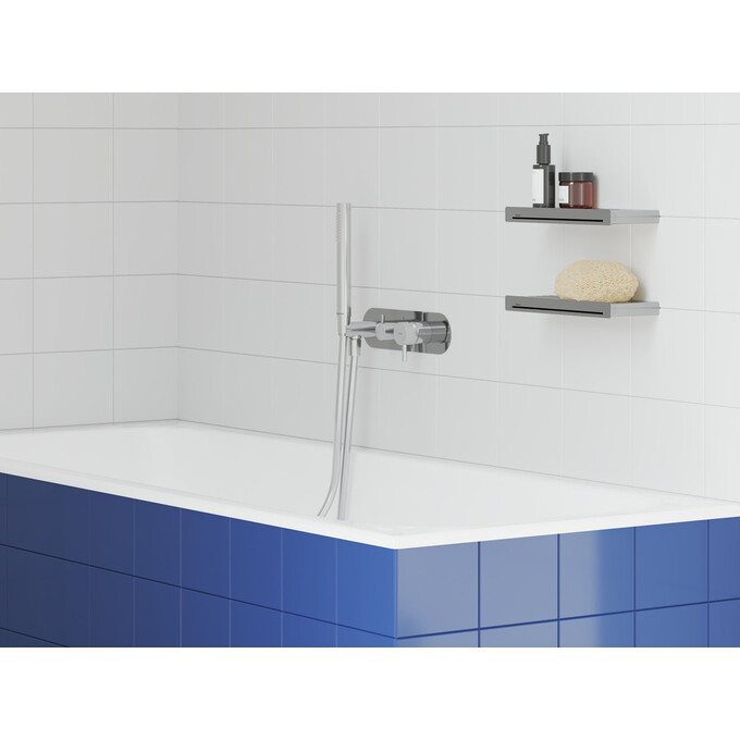 Внешняя часть смесителя скрытого монтажа для ванны Ravak Espirit ES 065.00CR.O2.RB07D+S. (X070207, с лейкой и шлангом), Цвет производителя: хром, фото 2